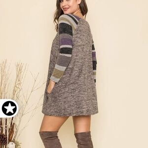 Women's Long Sleeve Cotton Knitted Tunic Jersey Tshirt Tops Tunic by VisionUSA